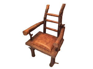 Original Ecological Solid Wood Leather Cushion Chair